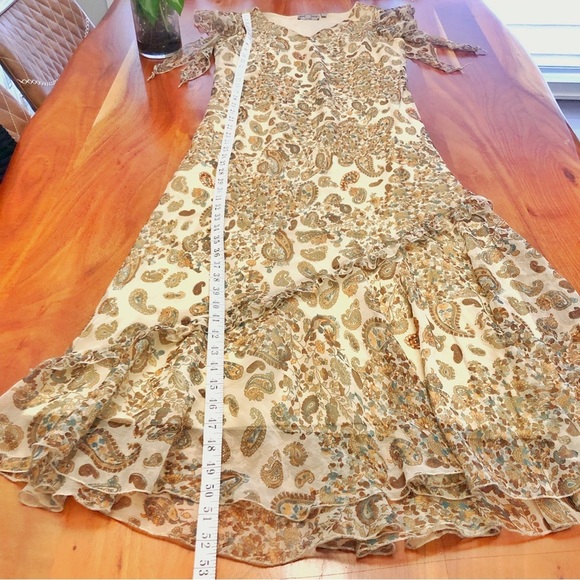 Vintage Tristan & Iseut Babydoll Floral Romantic Camisole Midi Dress. Size 06. - Picture 12 of 16
